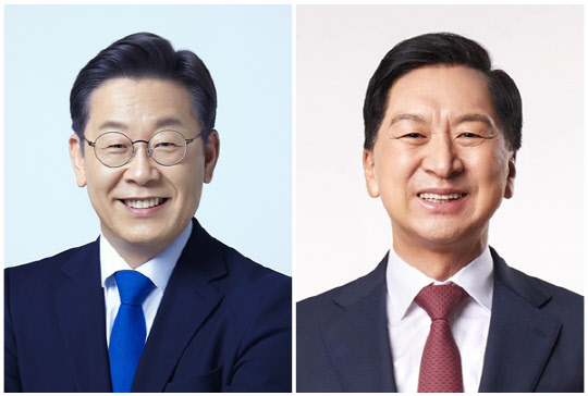 이재명(왼쪽) 더불어민주당 대표와 김기현 국민의힘 의원. <김기현 의원실, 민주당 제공>